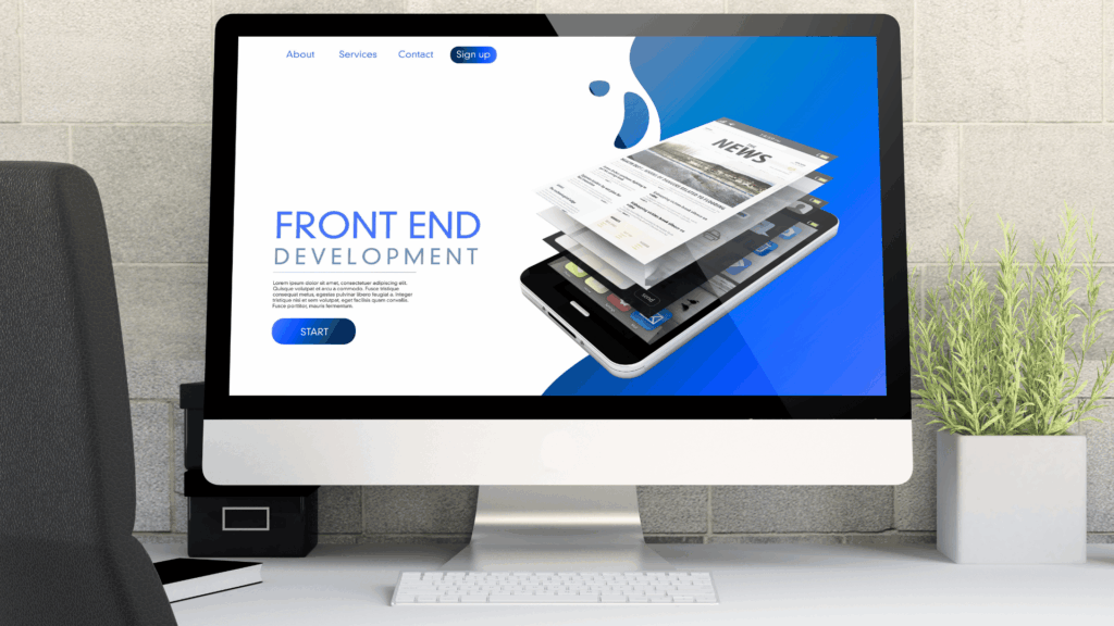 Example of minimalist web design layout